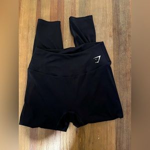GYMSHARK: training leggings; black; size L